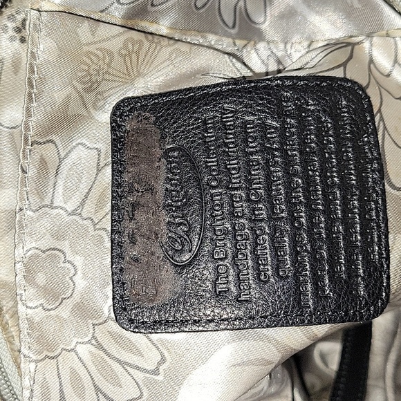 Brighton Morrison Black Leather Crossbody Shoulder Bag Tote Handbag Rare - Picture 13 of 13